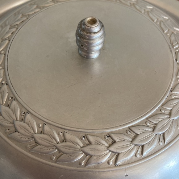 Mid Century Modern Covered Aluminum Pyrex Glass Bowl - Picture 6 of 6